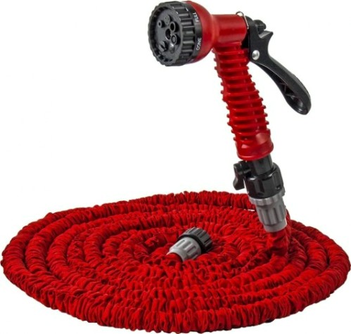 Шланг для полива QUATTRO ELEMENTI растягивающийся 23 метра, латекс, + пистолет [244-865]