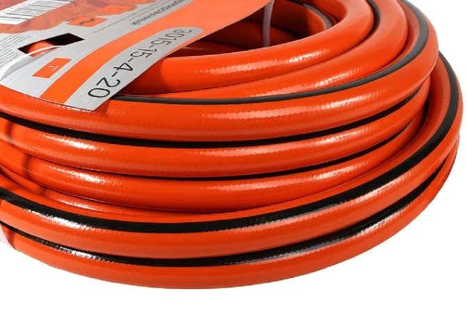 Шланг для полива Sturm 3015-15-4-20 1" 20м,оранж+черн,усиленный армир. 4 слойн.