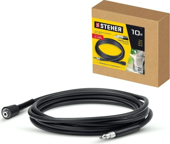 Шланг высокого давления Steher 75411-180-10 для пистолета G-180, 10 м Шланг высокого давления Steher 75411-180-10 для пистолета G-180, 10 м