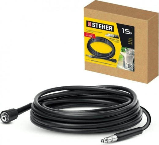 Шланг высокого давления Steher 75411-180-15 для пистолета G-180, 15 м Шланг высокого давления Steher 75411-180-15 для пистолета G-180, 15 м