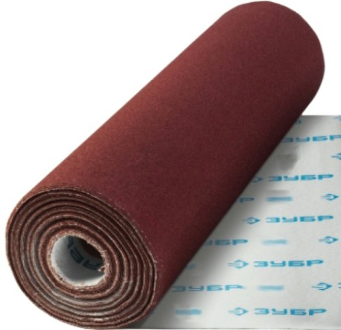 Шлифлента на тканевой основе ЗУБР ПРОФЕССИОНАЛ р80, 800 мм рулон водостойкий, 30 м, [35501-080]