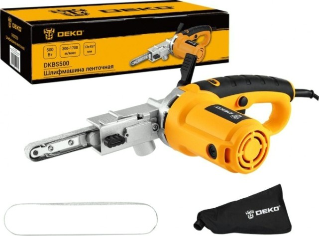 Шлифмашина ленточная сетевая DEKO DKBS500 с регулировкой оборотов [063-4334]