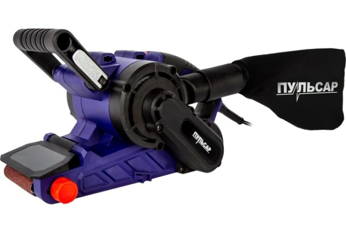 Шлифмашина ленточная сетевая ПУЛЬСАР ЛШМ 1100С (1100вт, лента 76х533, 120-380м/мин) [916-585]