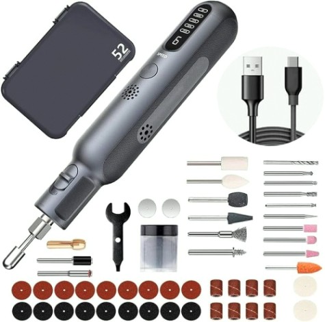 Шлифмашина прямая аккумуляторная GREENWORKS GPT-8VRT 3 200 707 с принадлежностями 52 шт [3200707]