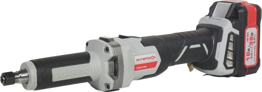 Шлифмашина прямая аккумуляторная ИНТЕРСКОЛ ПШМ-8/36В бесщеточная [821.2.2.70]