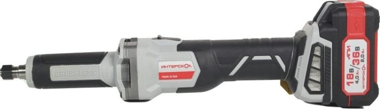 Шлифмашина прямая аккумуляторная ИНТЕРСКОЛ ПШМ-8/36В бесщеточная [821.2.2.70]