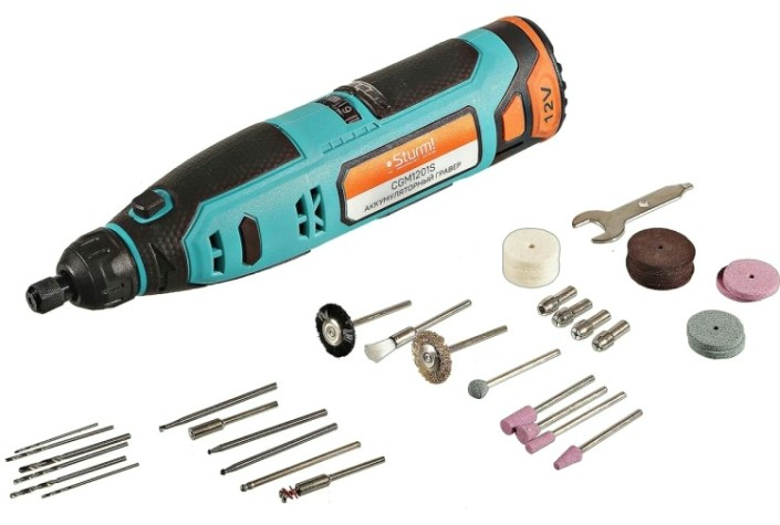 Шлифмашина прямая аккумуляторная Sturm CGM1201S Шлифмашина прямая аккумуляторная Sturm CGM1201S