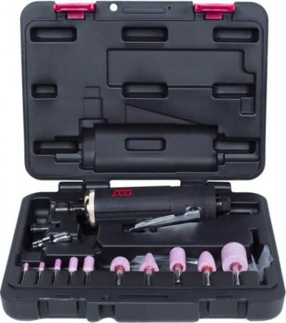 Шлифмашина прямая пневматическая MIGHTY SEVEN QA-0215A (шарошка) 3-6 мм, 20000 об/мин, с набором