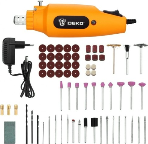 Шлифмашина прямая сетевая DEKO DKRT150 + 80 аксессуаров [063-1418]