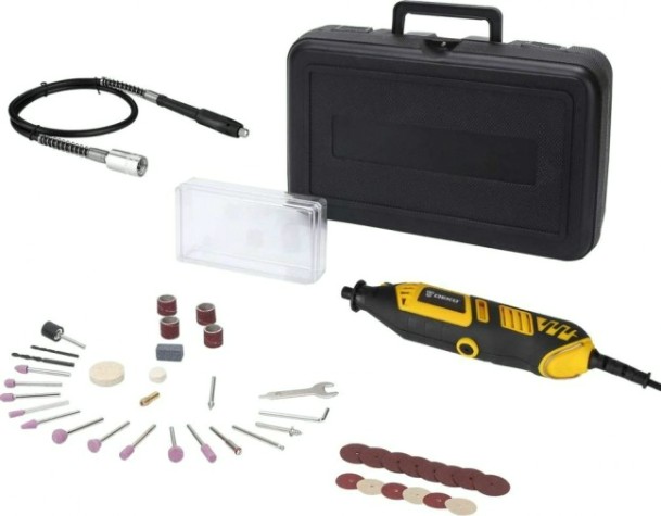 Шлифмашина прямая сетевая DEKO DKRT350E-LCD 43 tools + case (063-1413) [063-1413]