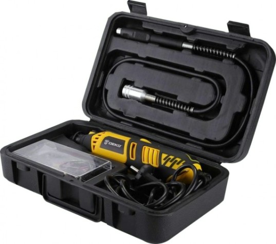 Шлифмашина прямая сетевая DEKO DKRT350E-LCD 43 tools + case (063-1413) [063-1413]