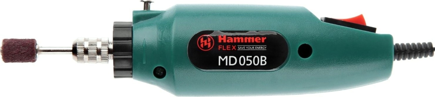 Шлифмашина прямая сетевая Hammer MD050B 1-3,2мм + аксессуары 80 шт. [113-004]