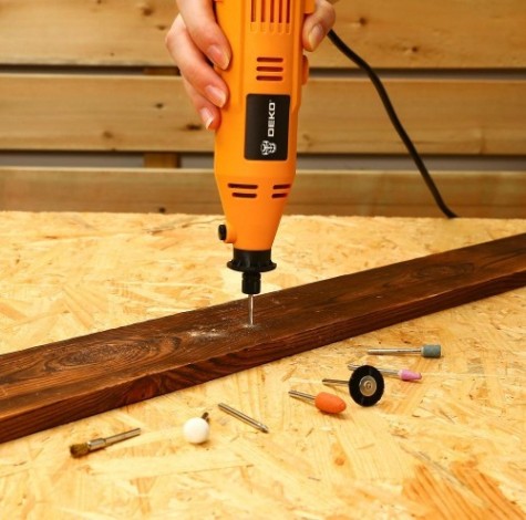 Шлифмашины прямые сетевые DEKO DKRT 150 и DKRT 200E, в кейсе + набор аксессуаров 237 шт [063-1414]