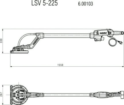 Шлифовальная машина METABO LSV 5-225 для стен и потолков [600103000]