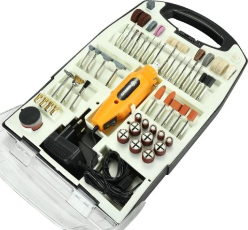 Шлифовальная машина прямая сетевая DEKO DKRT150 в кейсе +110 аксессуаров [063-1417]