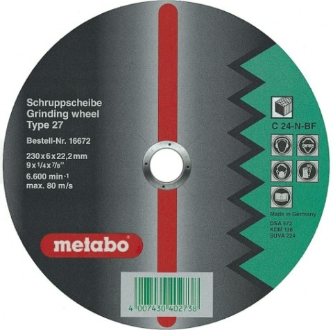 Шлифовальный круг по камню METABO 125x6,0х22,23 мм C24N Flexiamant S [616731000]