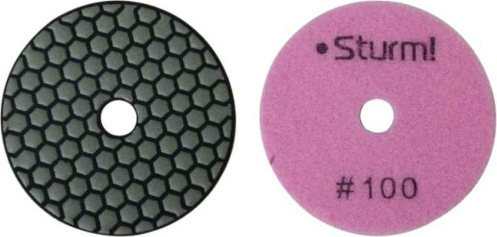 Шлифовальный круг по камню Sturm 9012-D100-100 алмазный гибкий, 100 мм, p100, сухое шлиф.