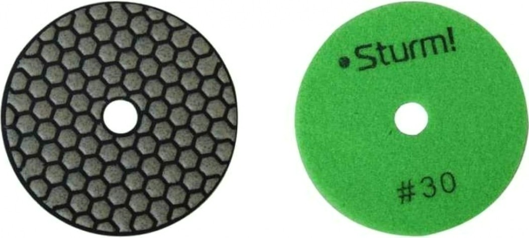 Шлифовальный круг по камню Sturm 9012-D100-30 алмазный гибкий, 100 мм, p30, сухое шлиф.