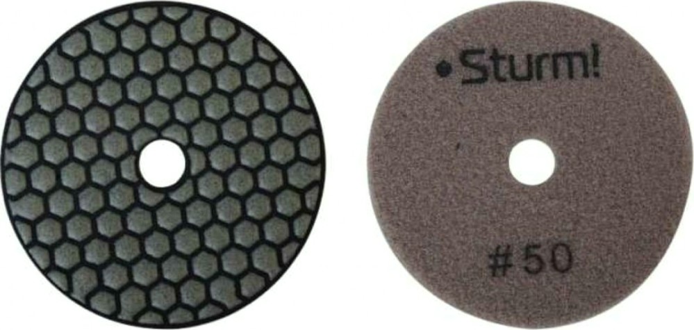 Шлифовальный круг по камню Sturm 9012-D100-50 алмазный гибкий, 100 мм, p50, сухое шлиф.