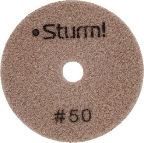 Шлифовальный круг по камню Sturm 9012-D100-50 алмазный гибкий, 100 мм, p50, сухое шлиф.