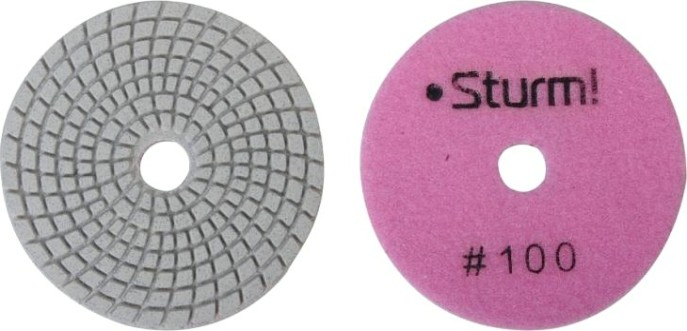 Шлифовальный круг по камню Sturm 9012-W100-100 алмазный гибкий, 100 мм, p100, мокрое шлиф.