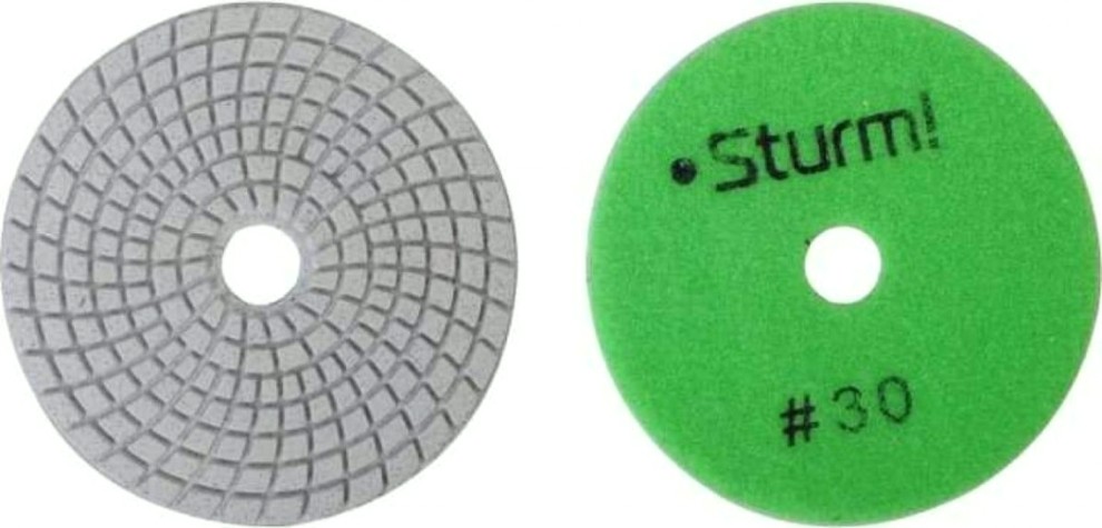 Шлифовальный круг по камню Sturm 9012-W100-30 алмазный гибкий, 100 мм, p30, мокрое шлиф.