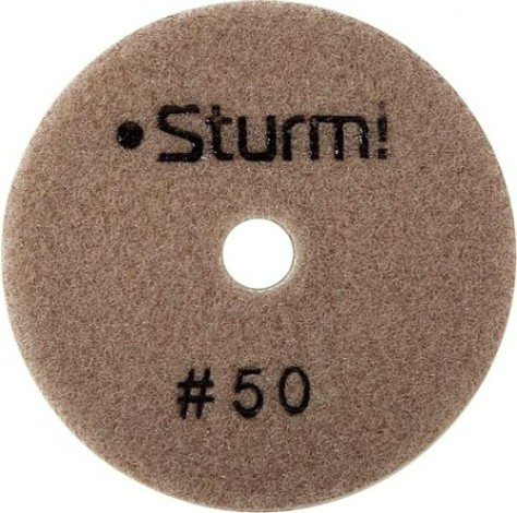 Шлифовальный круг по камню Sturm 9012-W100-50 алмазный гибкий, 100 мм, p50, мокрое шлиф.