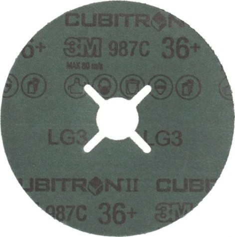 Шлифовальный круг по металлу 3M Cubitron™ II 987C 36+, 125 ммх22 мм, № 27618 3 шт/ уп [7000028193]