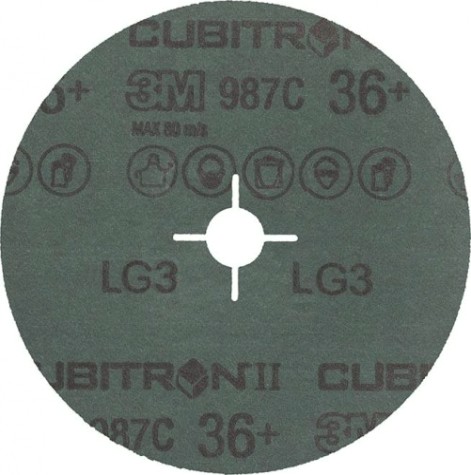 Шлифовальный круг по металлу 3M Cubitron™ II 987C 36+, 180 ммх22 мм, № 27744 3 шт/уп [7000045188]