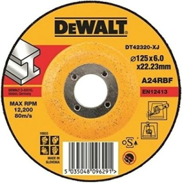 Шлифовальный круг по металлу DeWALT 180х6x22.2 мм тип 27 A24RBF DT42520-QZ INDUSTRIAL [DT42520-QZ]