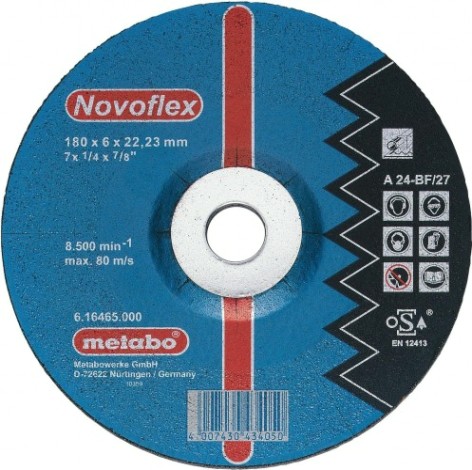 Шлифовальный круг по металлу METABO 115x6,0х22,23 мм A30 Novoflex [616460000]