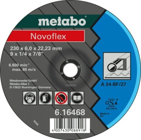Шлифовальный круг по металлу METABO 150x6,0х22,23 мм A30 Novoflex [616464000]