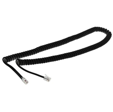 Шнур для телефонной трубки REXANT 18-2023 витой RJ-10 (4P-4C), 2м, черный