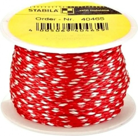 Шнур каменщика STABILA красно-белый полипропилен 2,0 мм х 100м [40468]