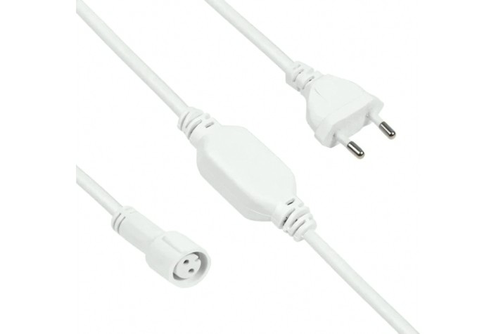 Шнур питания Neon-Night 303-500-1 для уличных гирлянд ПВХ, 230В/3А, белый, IP65