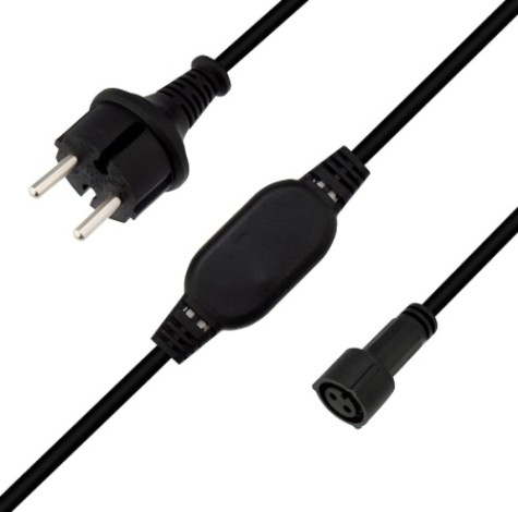 Шнур питания Neon-Night 315-000 для уличных гирлянд каучук черный, 230В/3А, IP67