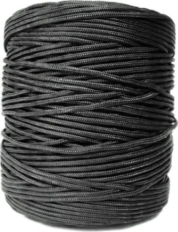 Шнур плетеный КАНАТ ПА 8,0 мм 16 пр. (черная оплетка) [00-00002138]