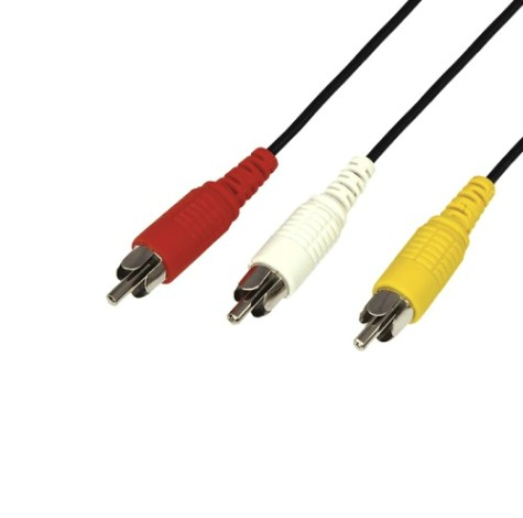 Шнур REXANT 17-0206 3 RCA-3 RCA, 7м, черный (10 шт/уп)