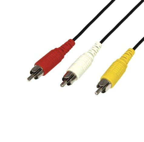 Шнур REXANT 17-0207 3 RCA-3 RCA, 10м, черный (10 шт/уп)