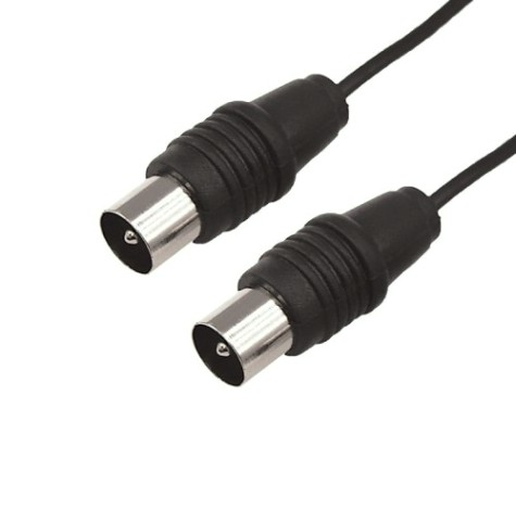 Шнур REXANT 17-5002 ТВ гнездо-ТВ штекер, 1,5м, черный