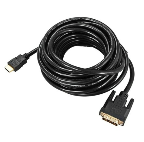 Шнур REXANT 17-6307 HDMI-DVI-D с фильтрами, 7м, Gold (PE пакет) Шнур REXANT 17-6307 HDMI-DVI-D с фильтрами, 7м, Gold (PE пакет)