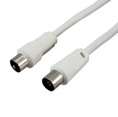 Шнур REXANT 18-0006 ТВ гнездо-ТВ штекер, 7м, белый