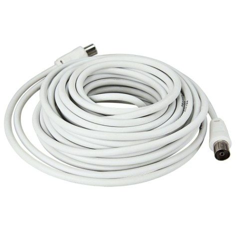 Шнур REXANT 18-0006 ТВ гнездо-ТВ штекер, 7м, белый