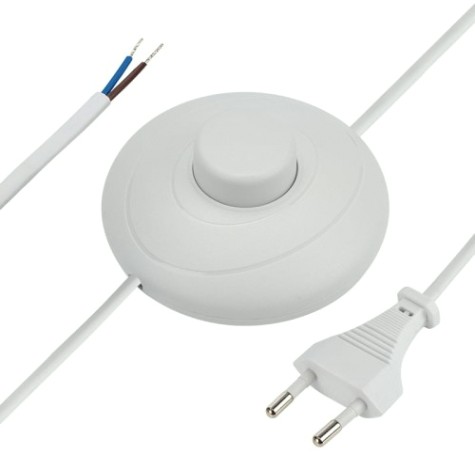 Шнур сетевой REXANT 11-1145 с напольным переключателем 2х0,75 мм² 2,5м