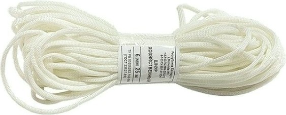 Шнур СИБРТЕХ D 6 мм, L 25 м, полиэфирный [93819]