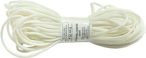 Шнур СИБРТЕХ D 9 мм, L 25 м, полиэфирный хозяйственный [93801]