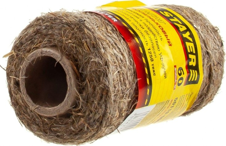 Шпагат льнопеньковый хозяйственно-бытовой STAYER MASTER d=1,4 мм, 60 м [50110-060]