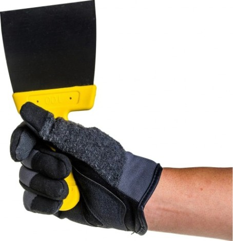 Шпатель Biber МАСТЕР 35174 фасадный нерж. сталь, желтая рукоятка, 100мм [Тов-176001]