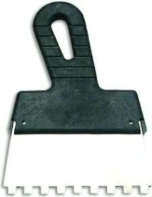 Шпатель из нержавеющей стали 888 с пластмассовой ручкой 150 мм, зуб 8 х 8 мм 3084610 [3084610]