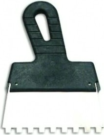 Шпатель из нержавеющей стали 888 с пластмассовой ручкой 250 мм, зуб 8 х 8 мм 3084620 [3084620]